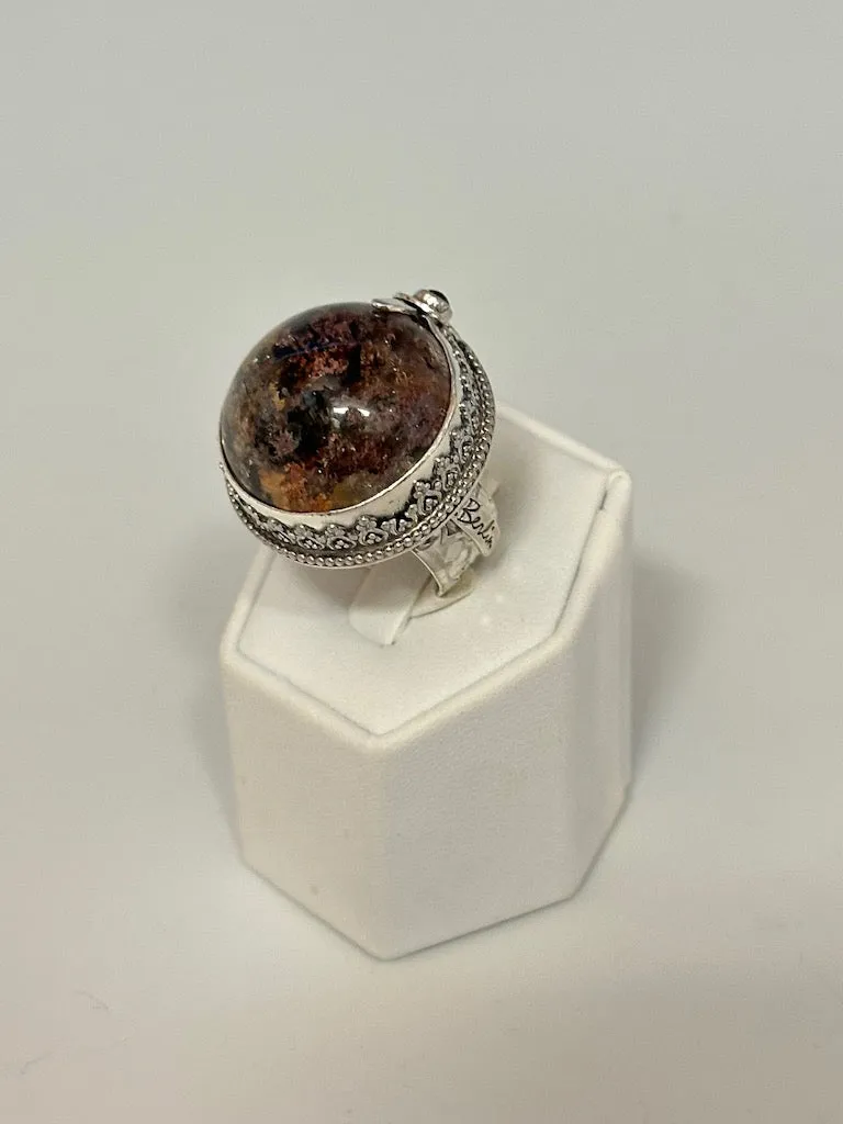 .925 LODALITE QUARTZ STATEMENT RING BR286