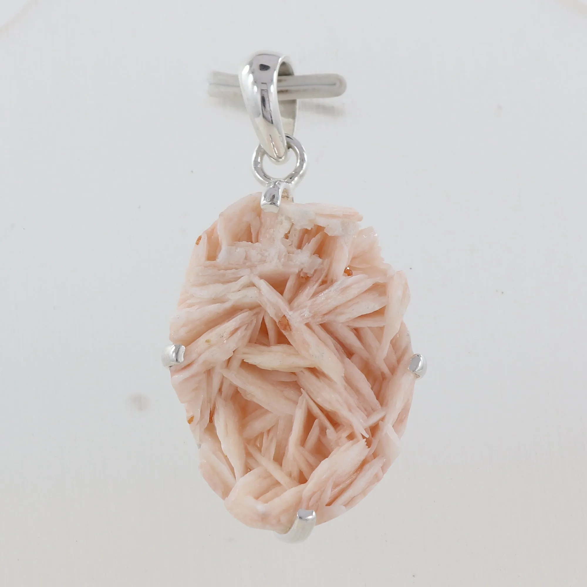 925 Silver Barite Morocco Druse Pendant