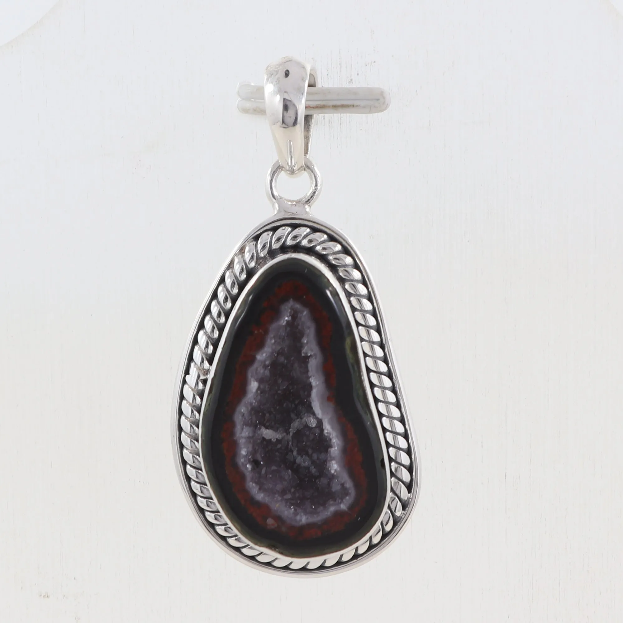 925 Starling Silver Coconut Druzy Pendant