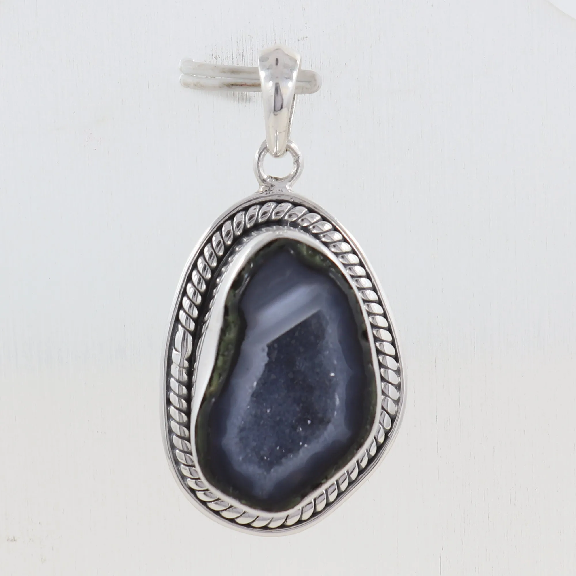 925 Starling Silver Coconut Druzy Pendant