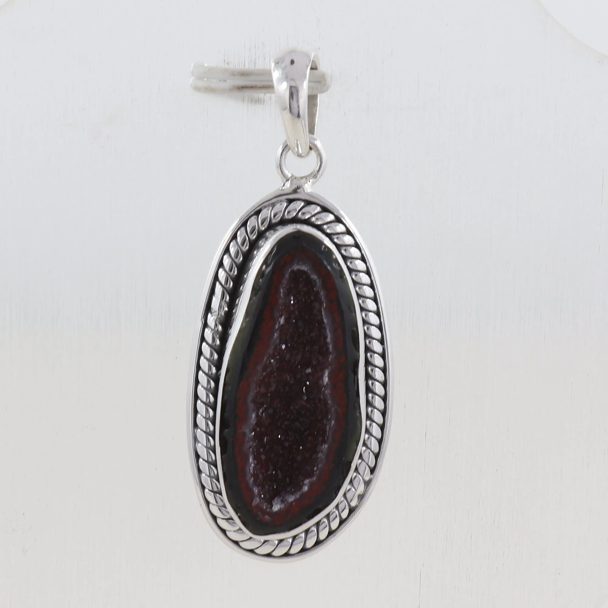 925 Starling Silver Coconut Druzy Pendant