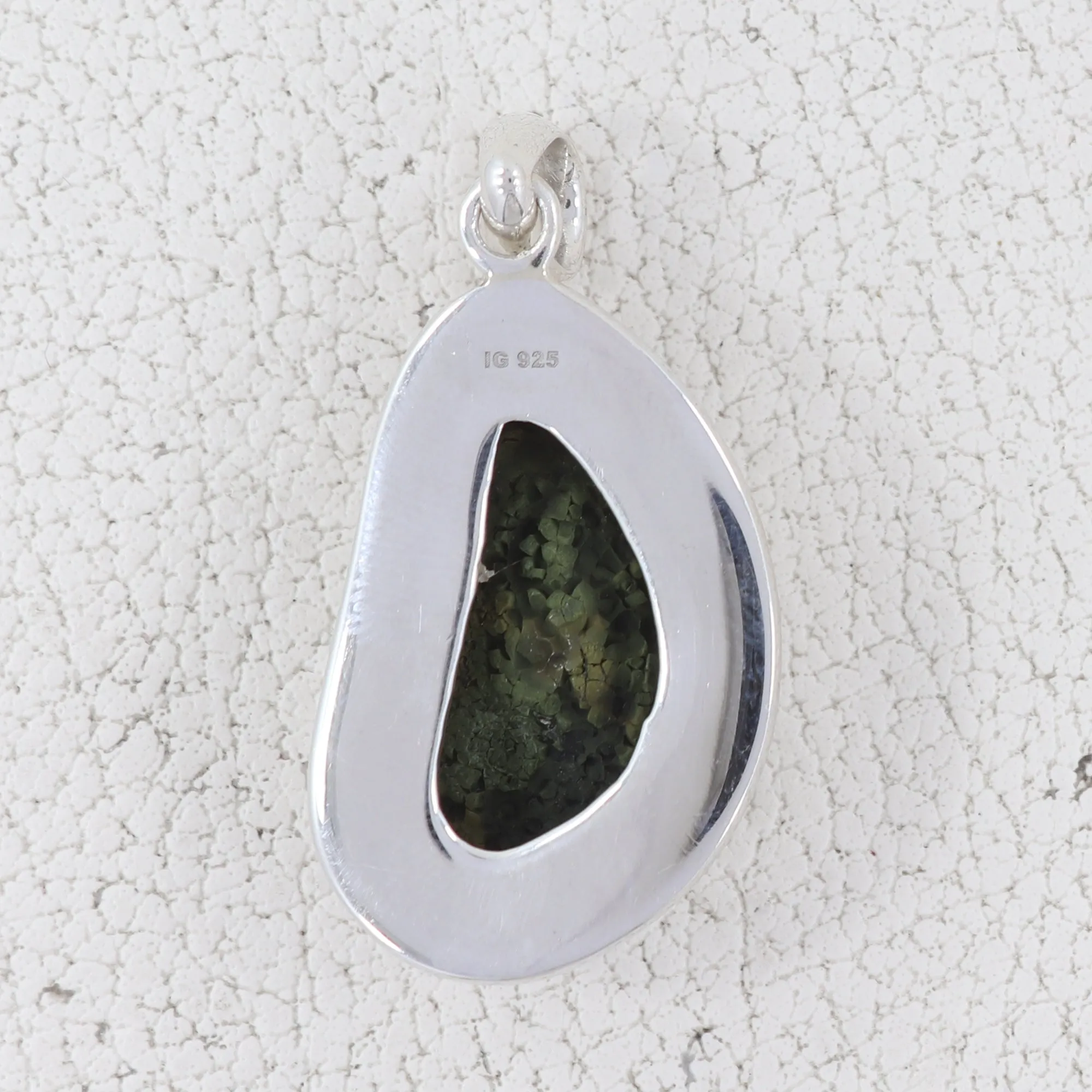 925 Starling Silver Coconut Druzy Pendant