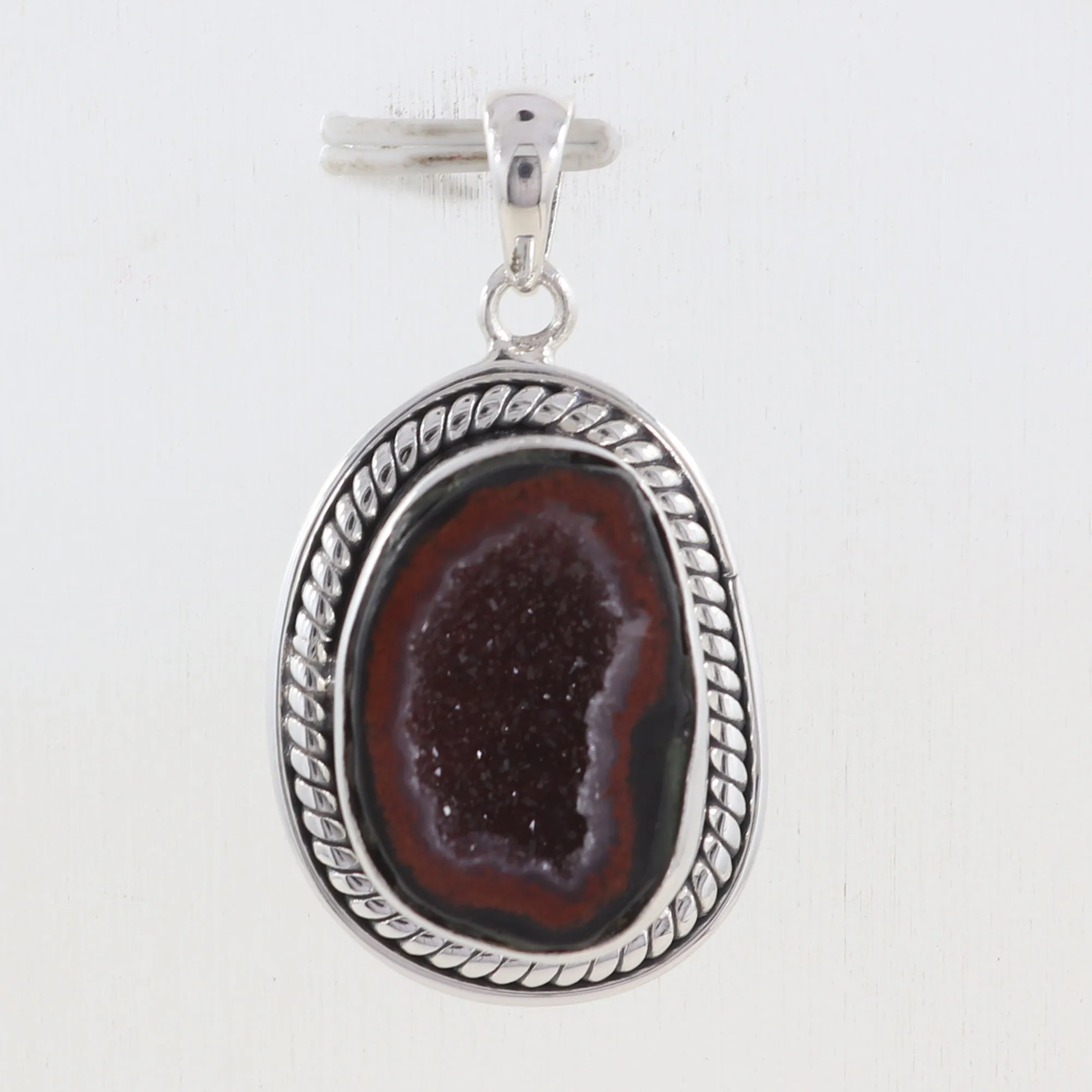 925 Starling Silver Coconut Druzy Pendant