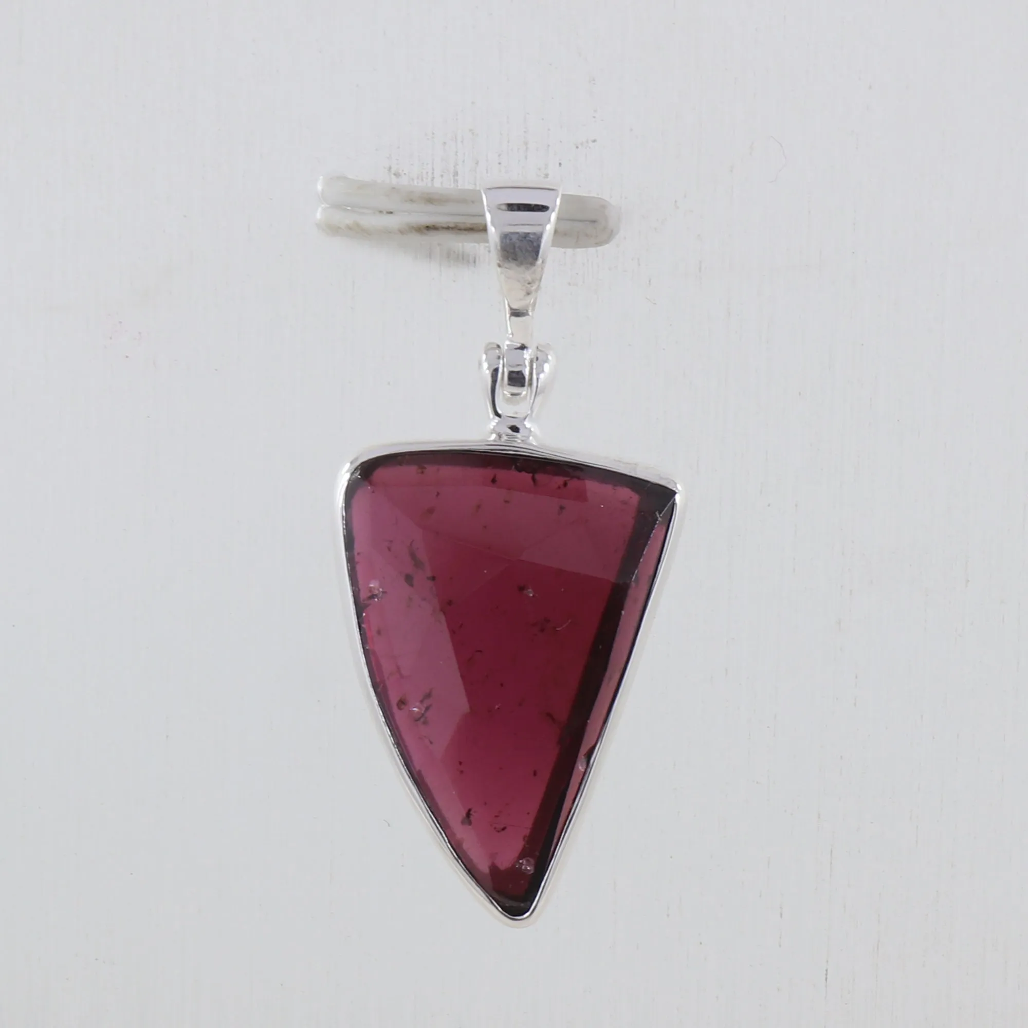 925 Sterling Silver Garnet Pendant