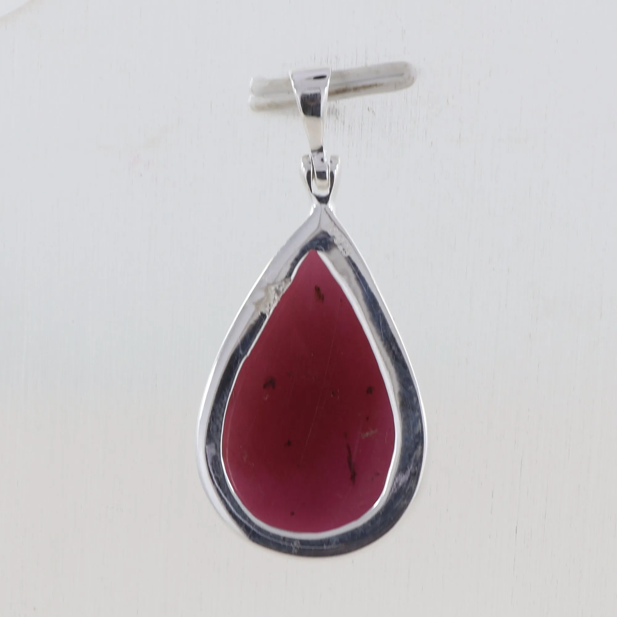925 Sterling Silver Garnet Pendant