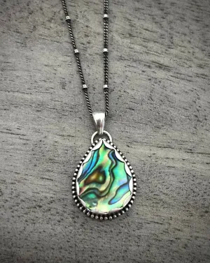 Abalone Teardrop Necklace