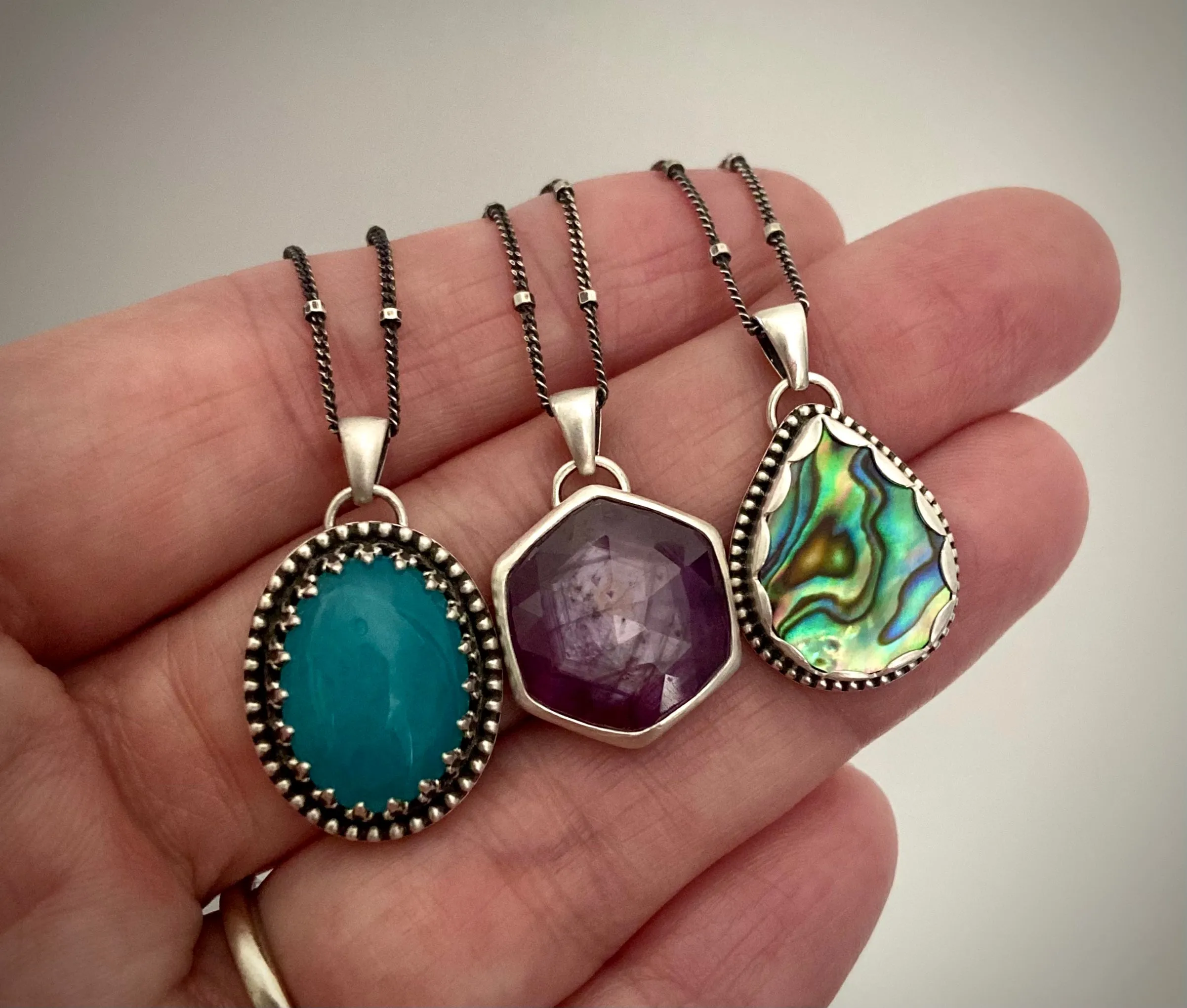 Abalone Teardrop Necklace