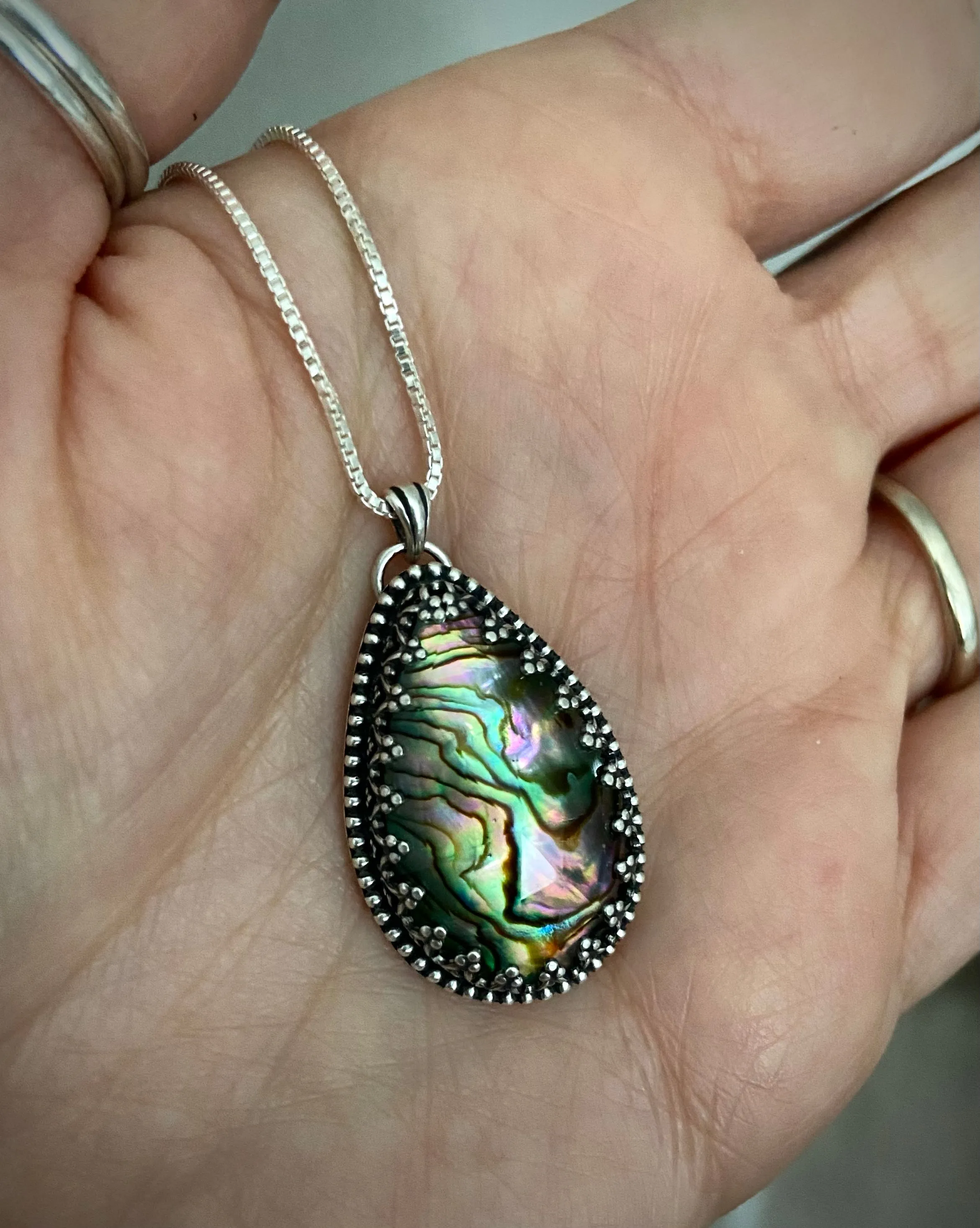Abalone Teardrop Pendant