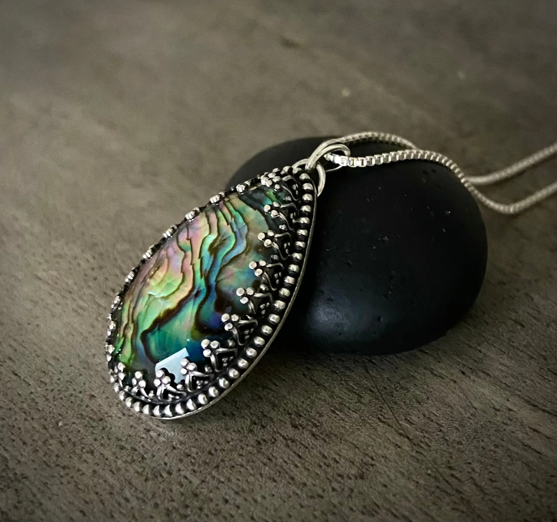 Abalone Teardrop Pendant