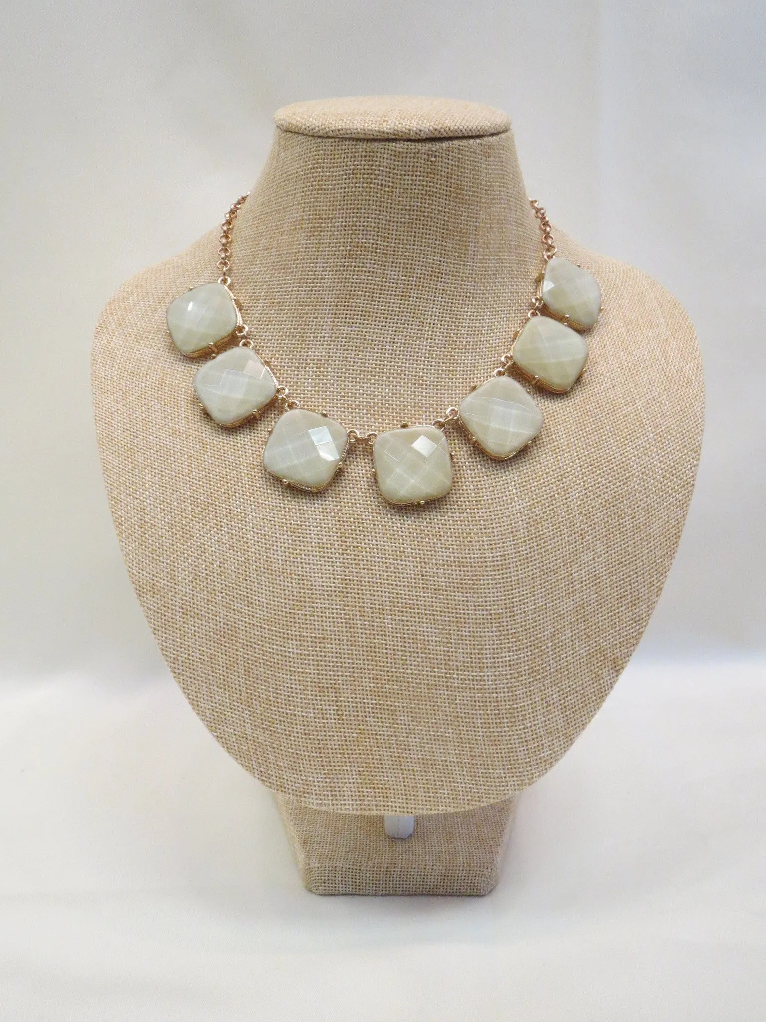 ADO | Gold & Beige Statement Necklace
