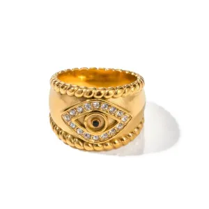 Aesthetic Devil's Eye Women's Wedding Band