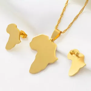 Africa Map Pendant Necklaces