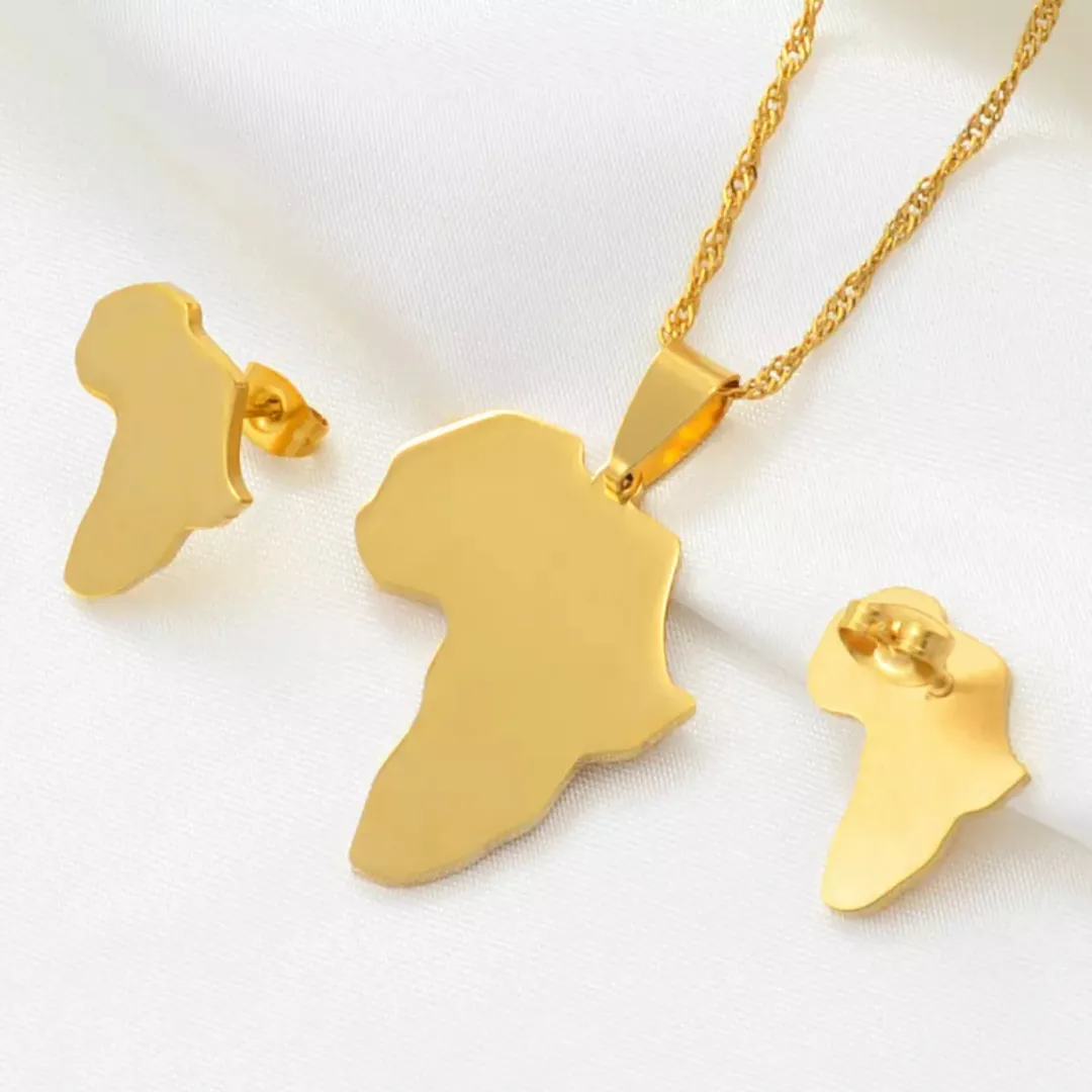 Africa Map Pendant Necklaces