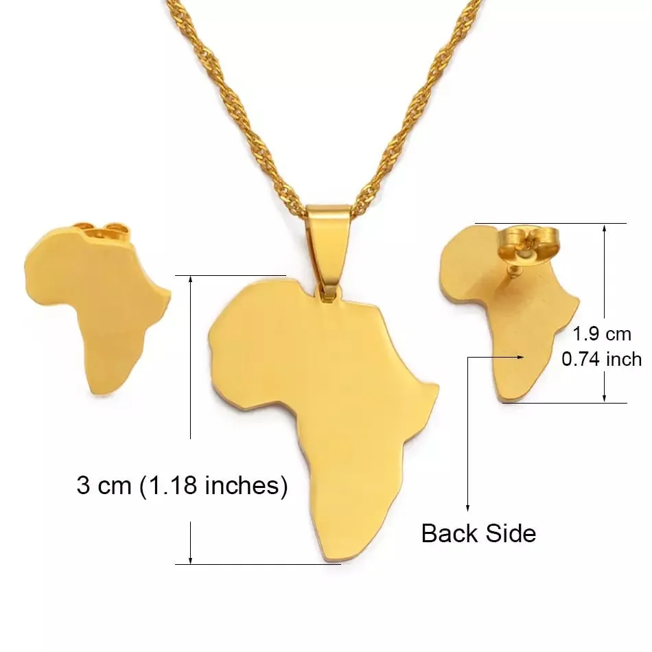 Africa Map Pendant Necklaces