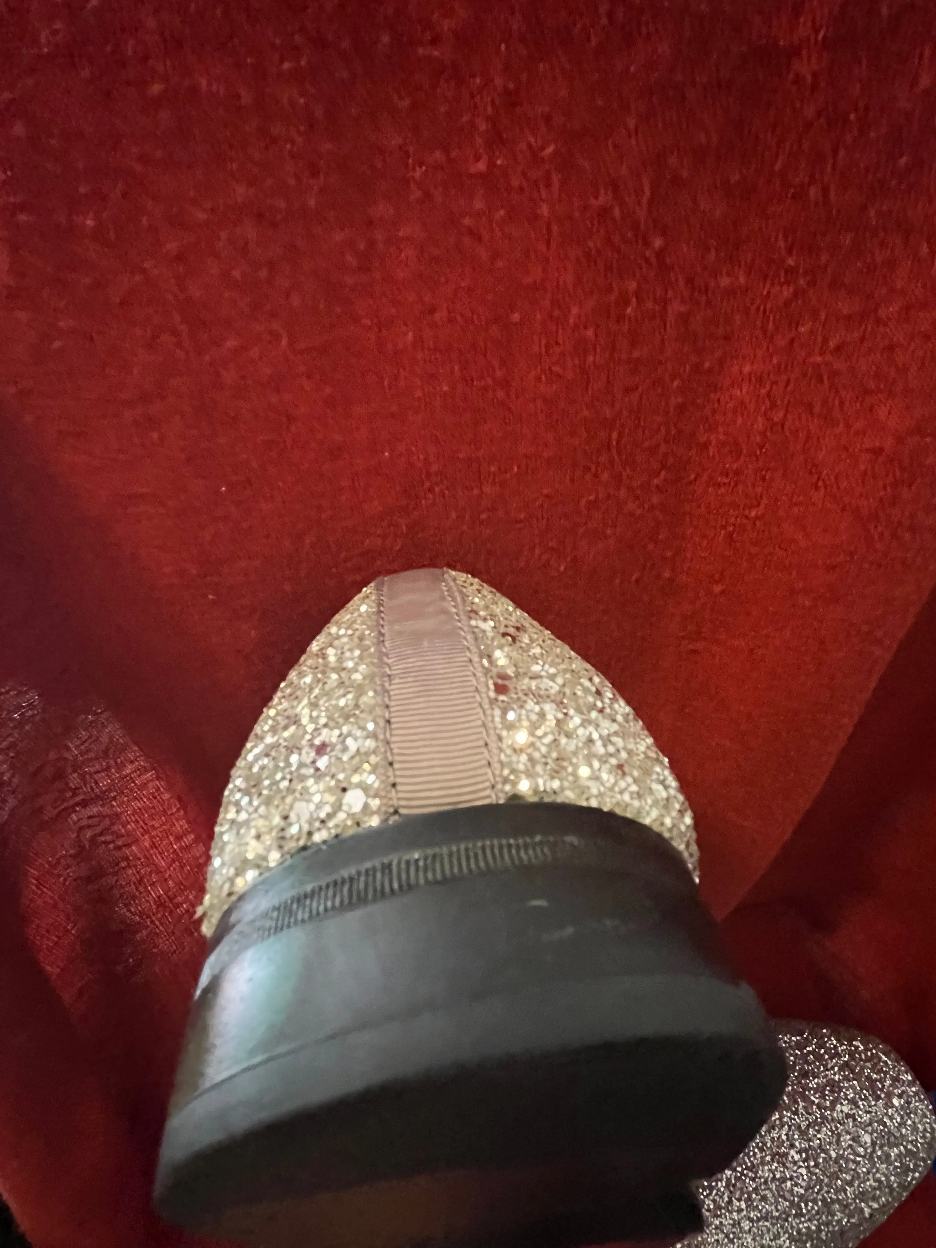 After Midnight Formal Footwear Silver Sequin Slip On-Size 13