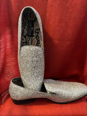 After Midnight Formal Footwear Silver Sequin Slip On-Size 13