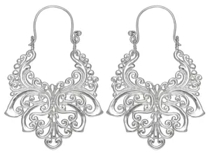 Alam Silver Earrings #9 Large