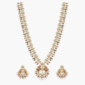 Alisha Nakshatra CZ Long Necklace Set