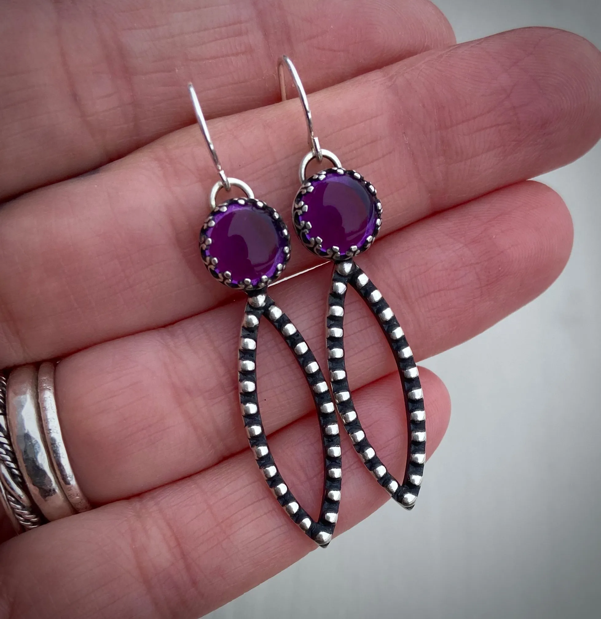 Amethyst Marquise Earrings