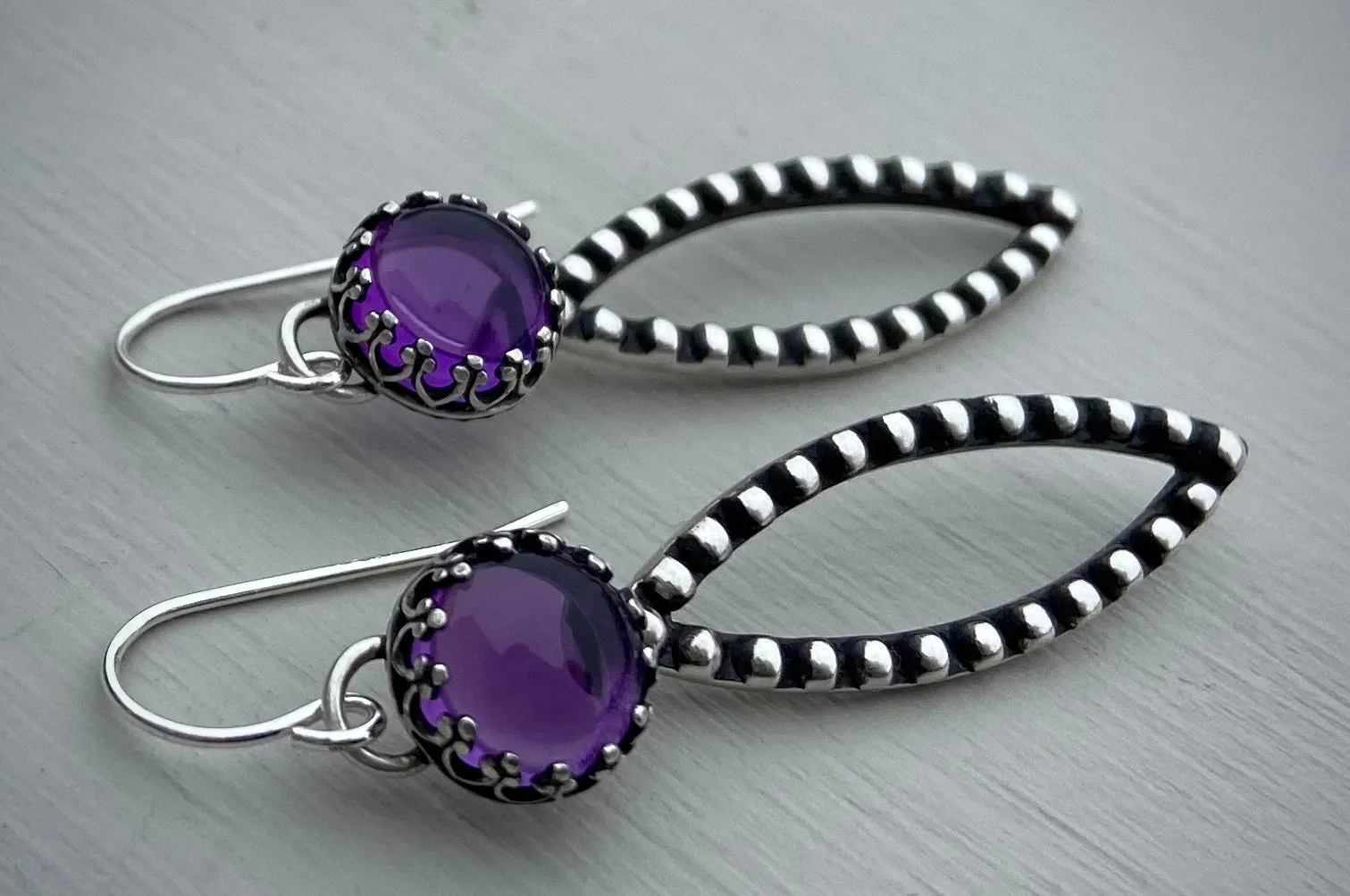 Amethyst Marquise Earrings