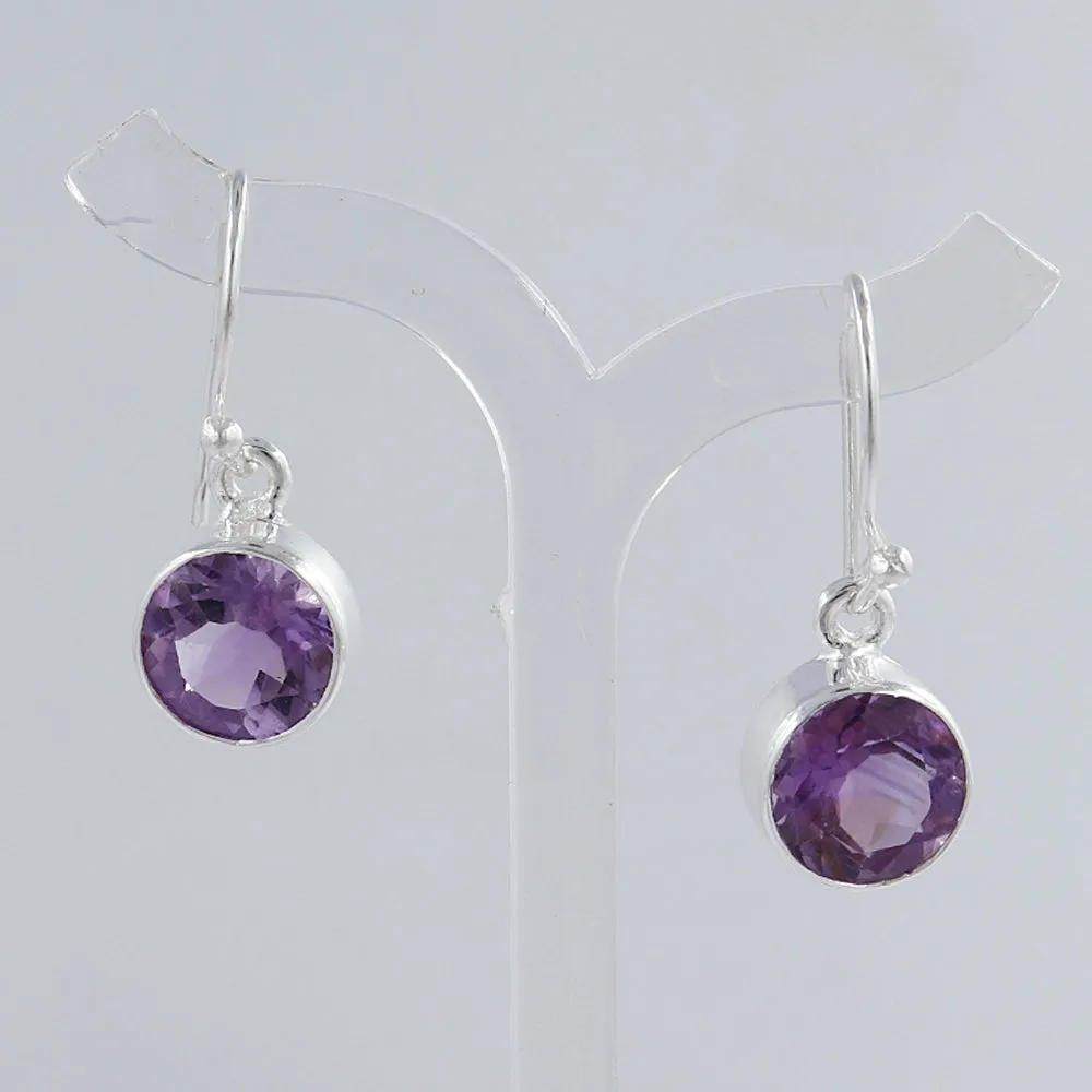 Amethyst Silver Earring