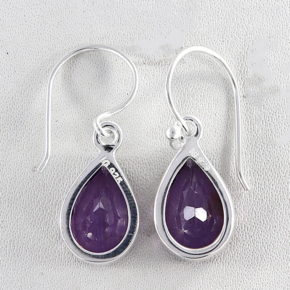 Amethyst Silver Earring