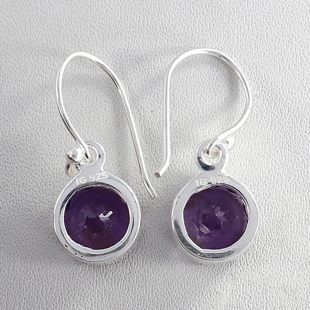 Amethyst Silver Earring