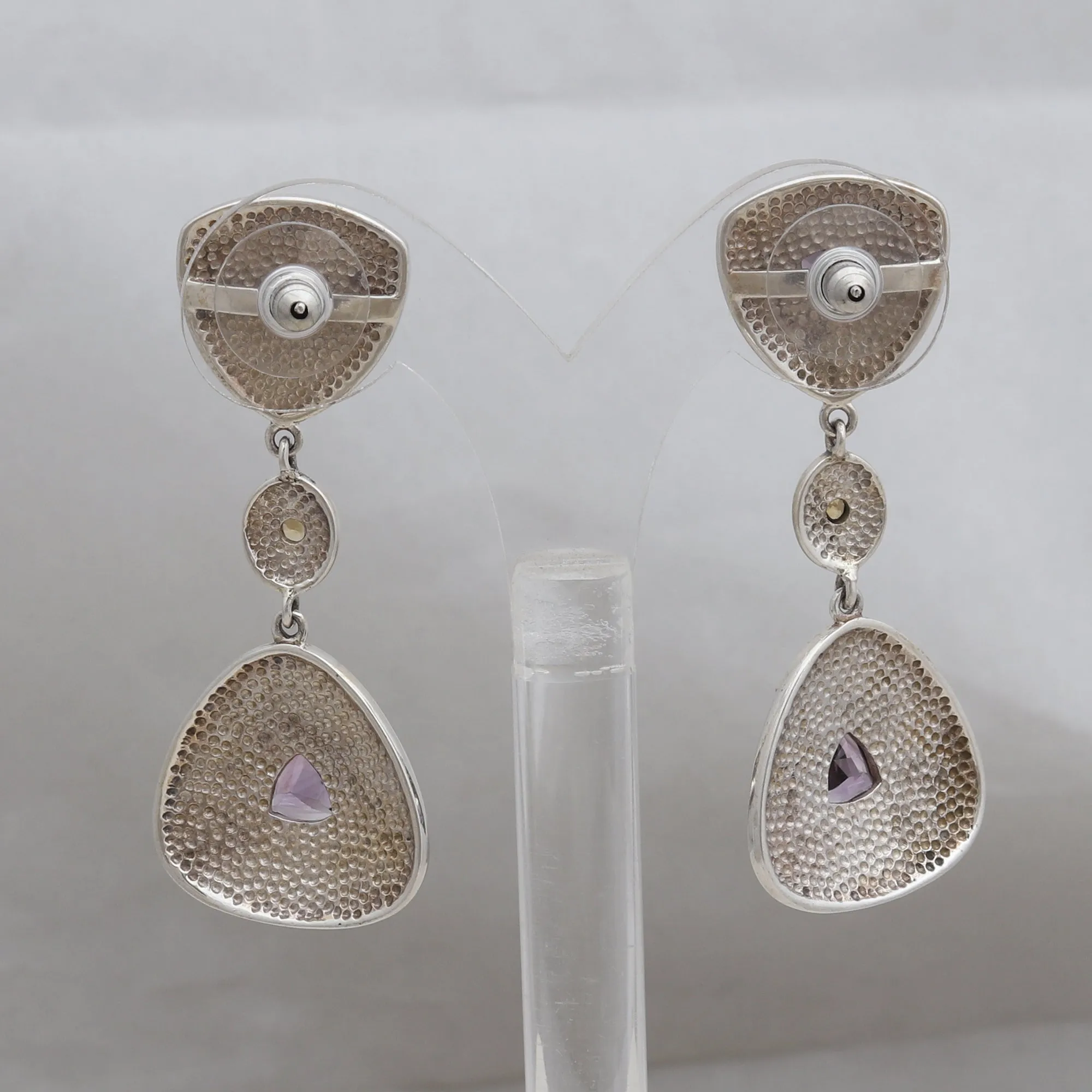 Amethyst Silver Earrings