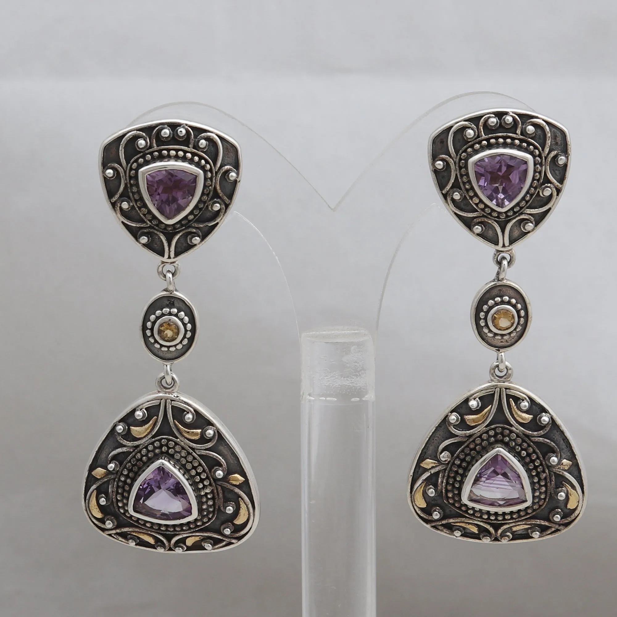 Amethyst Silver Earrings