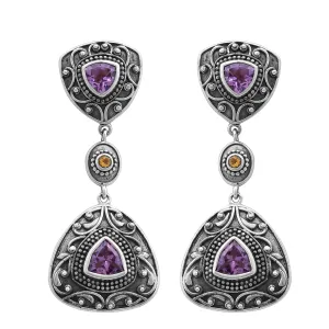 Amethyst Silver Earrings