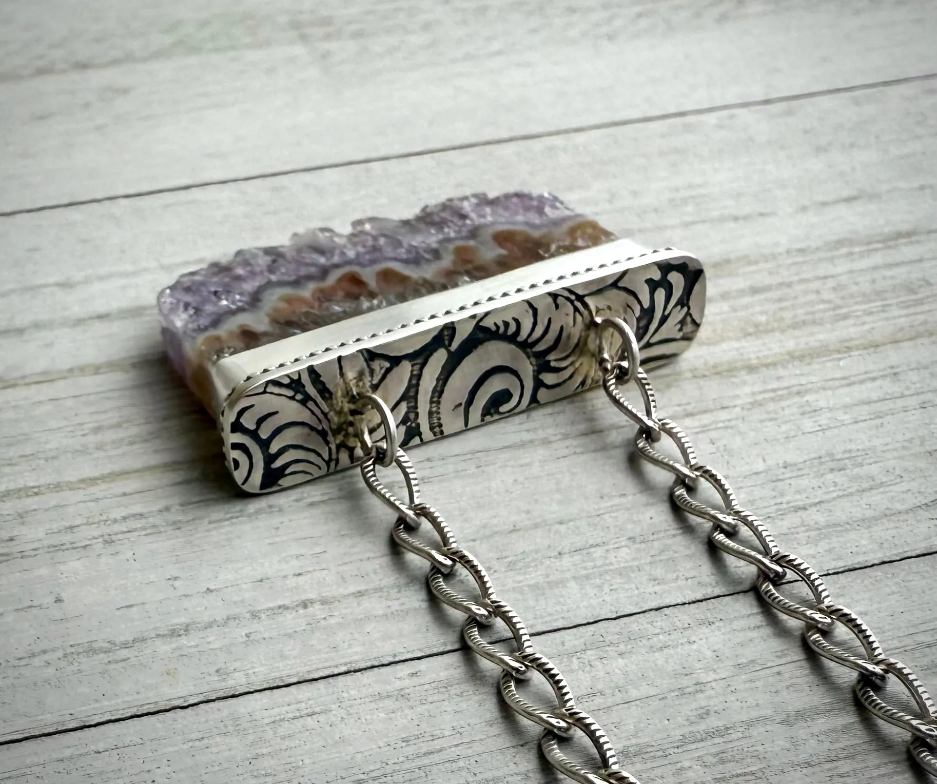 Amethyst Slice Necklace
