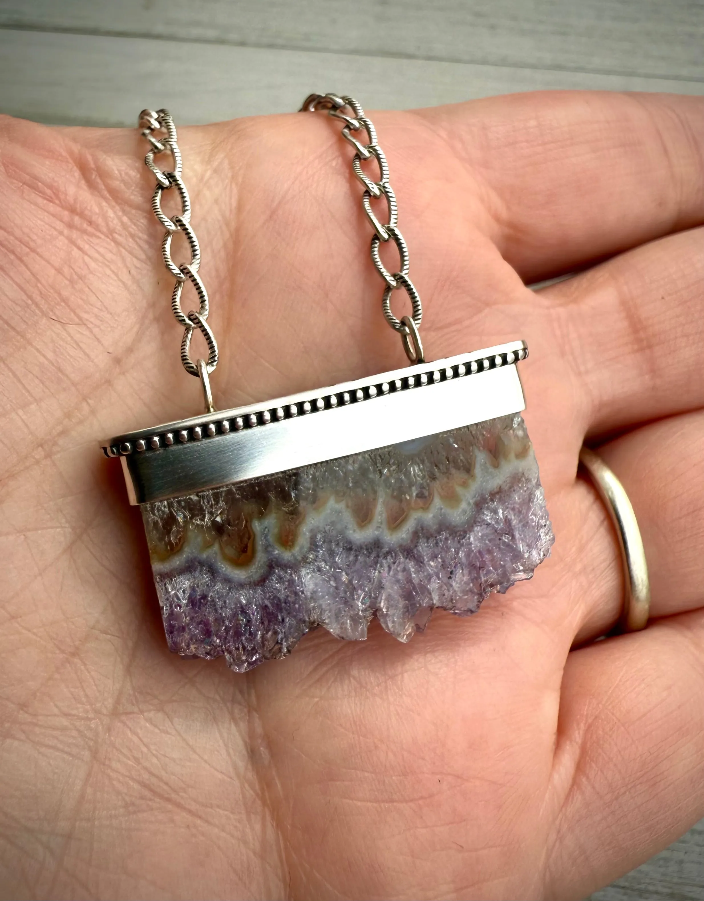 Amethyst Slice Necklace