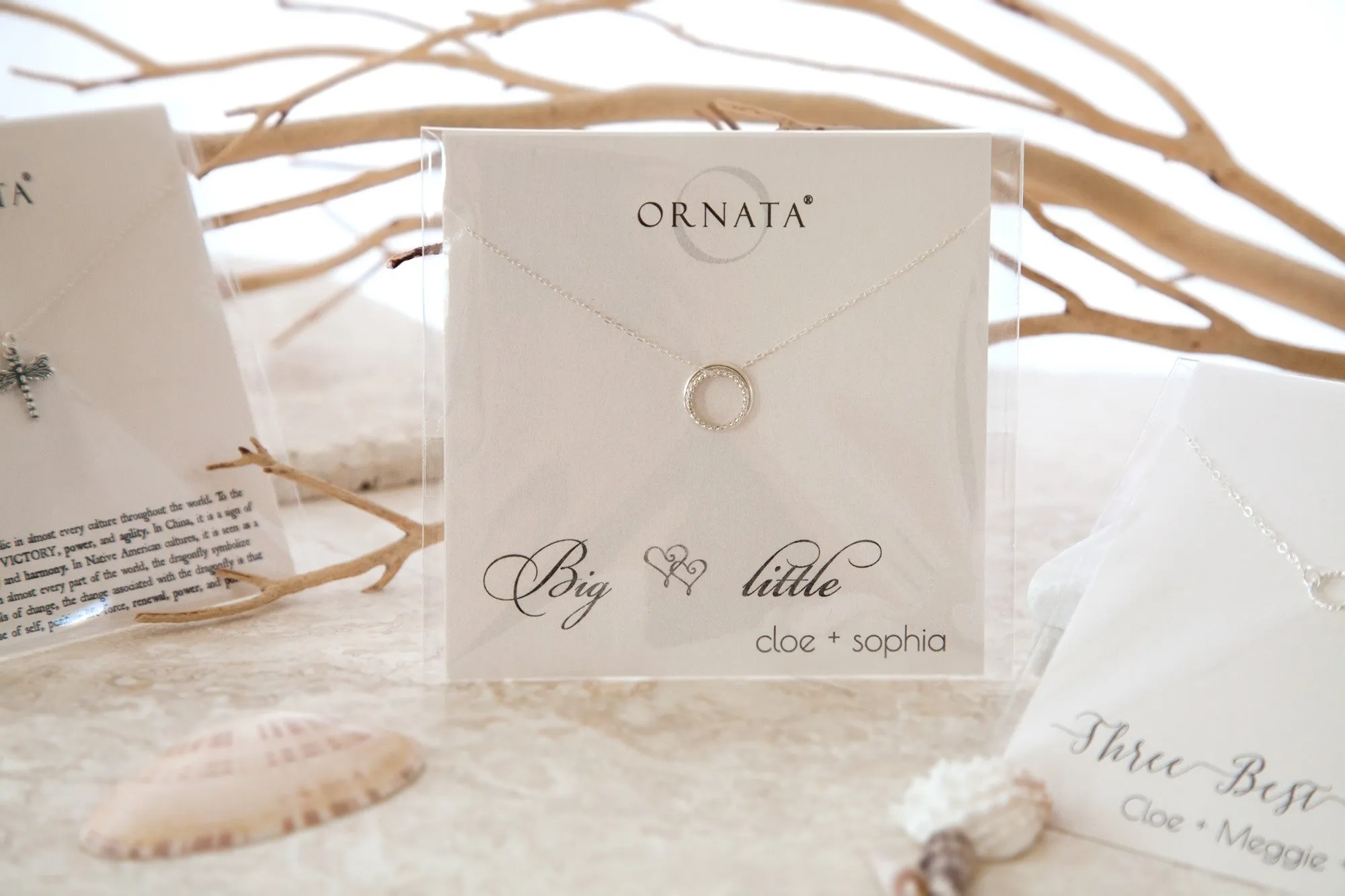 “Angel Wing Heart” Sterling Silver Guardian Angel Necklace on Personalized Jewelry Card