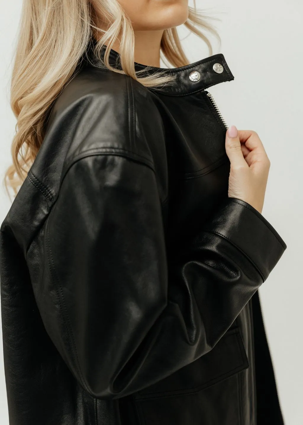 Anine Bing Henry Jacket in Black Leather