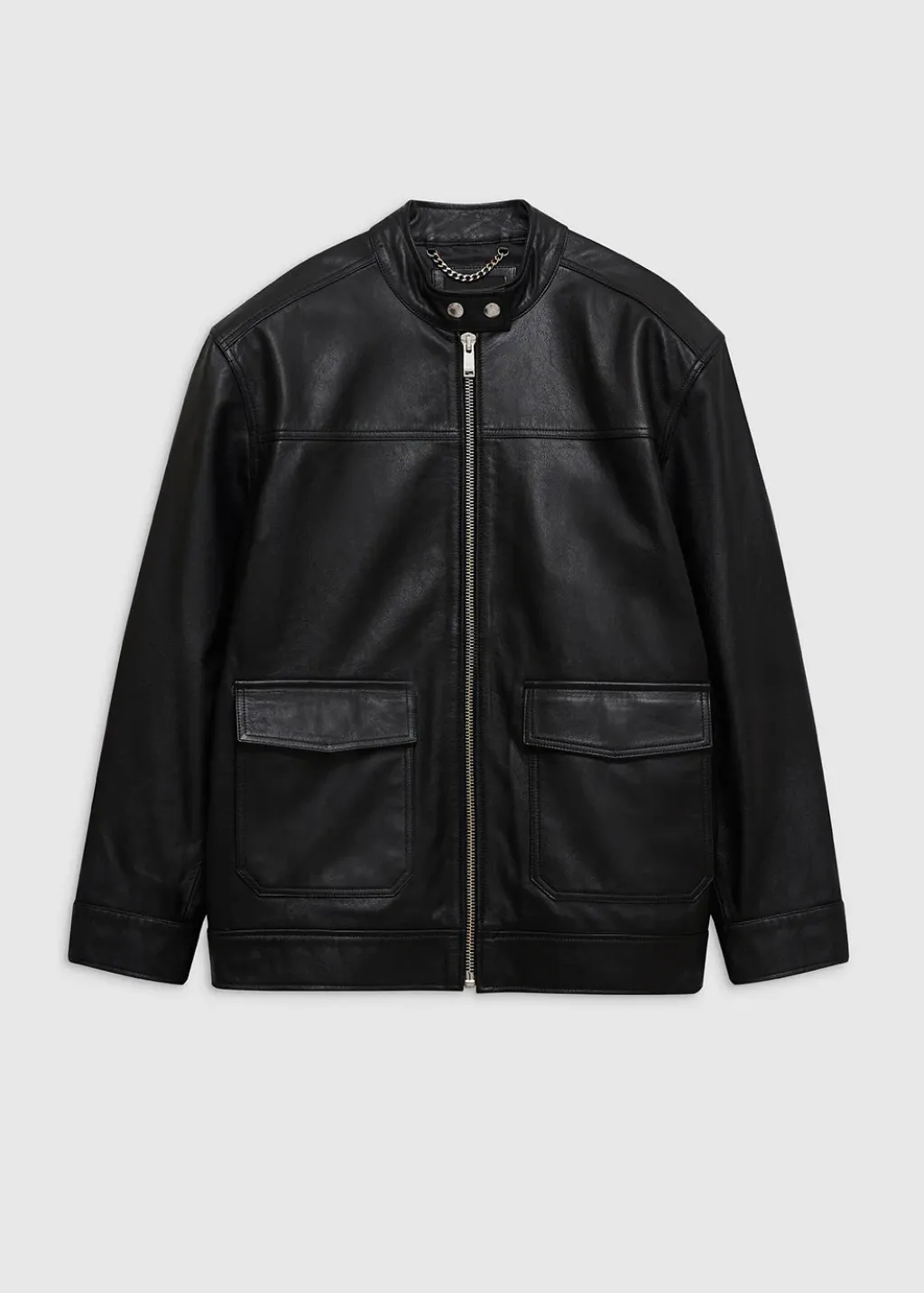 Anine Bing Henry Jacket in Black Leather