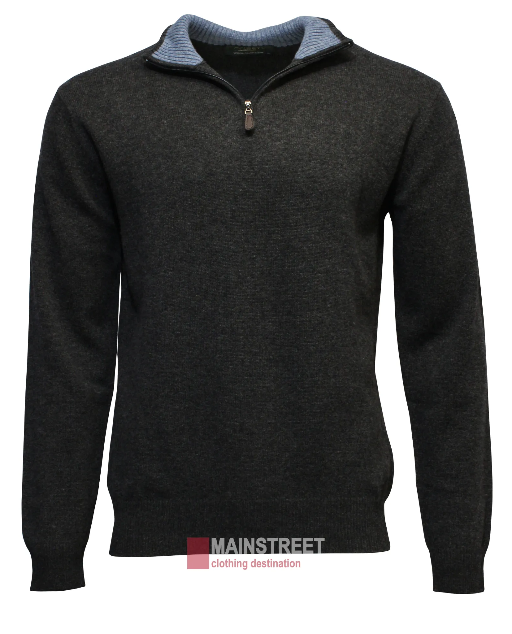 Ansett Gold Luxury Wool Cashmere Half Zip Knit