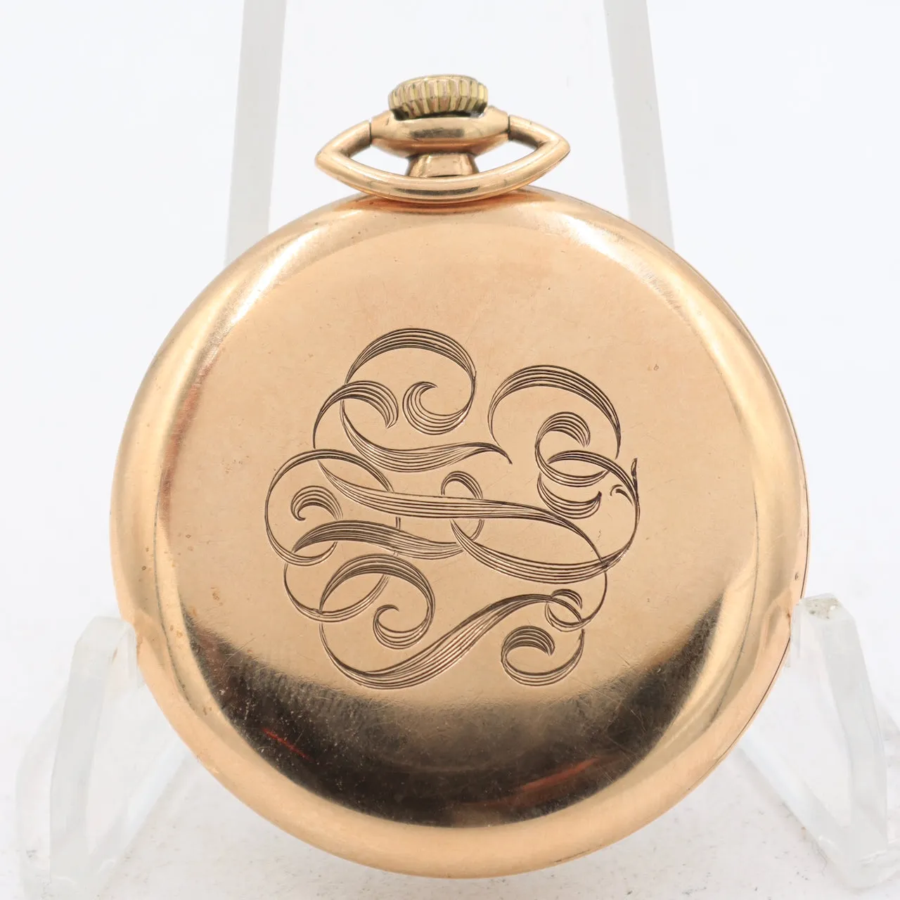 Antique 44mm Omega Engraved 15 Jewel Mechanical Pocket Watch 20 Year GF Swiss