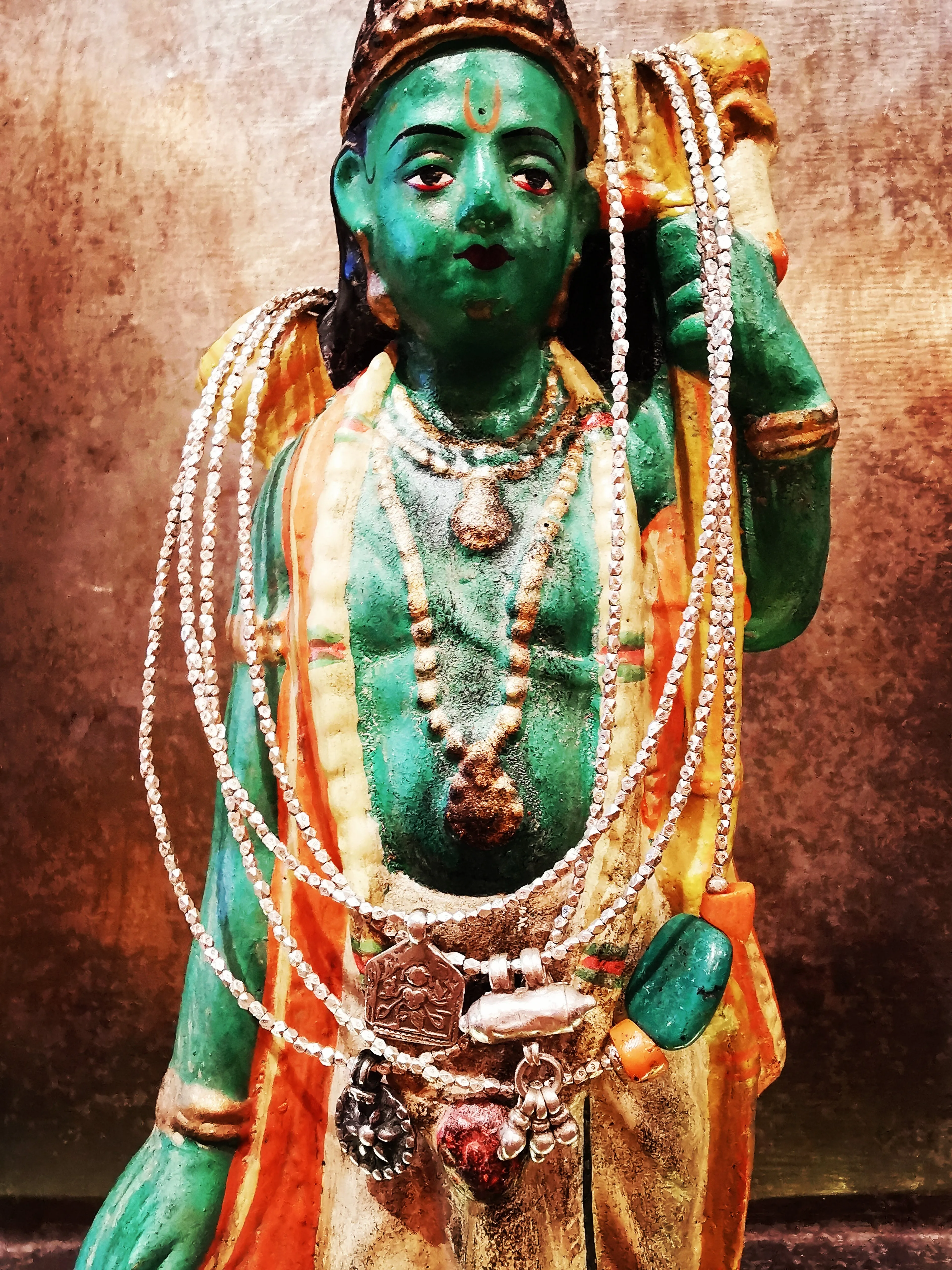 Antique beads with hill tribe silver bead necklaces
