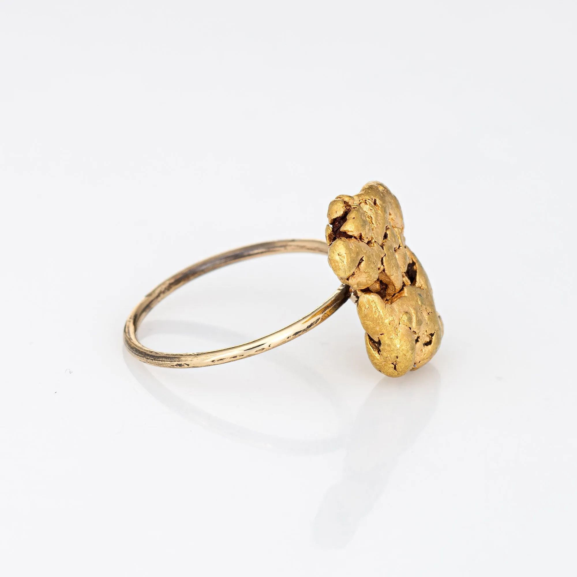 Antique Victorian Gold Nugget Conversion Ring 14k Vintage Mined Jewelry Estate