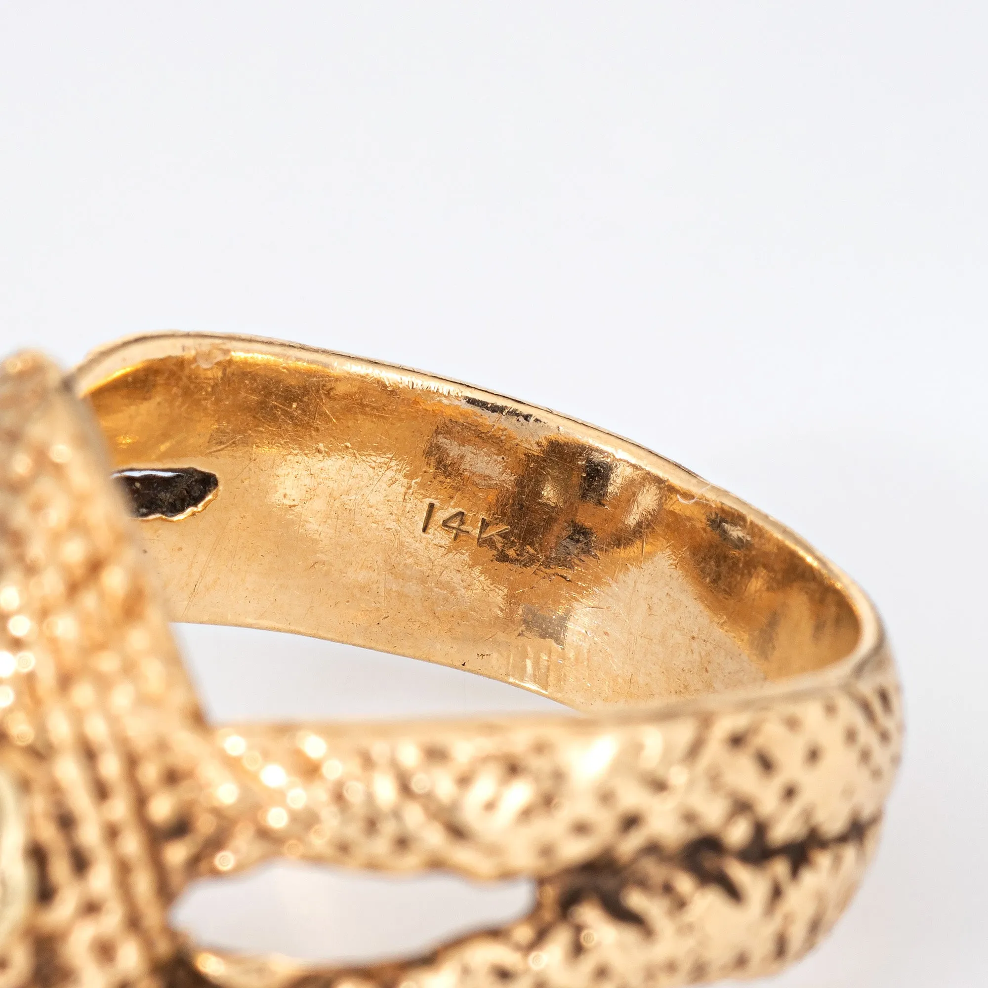 Antique Victorian Snake Ring 14k Yellow Gold Sz 9.5 Serpent Band Fine Jewelry
