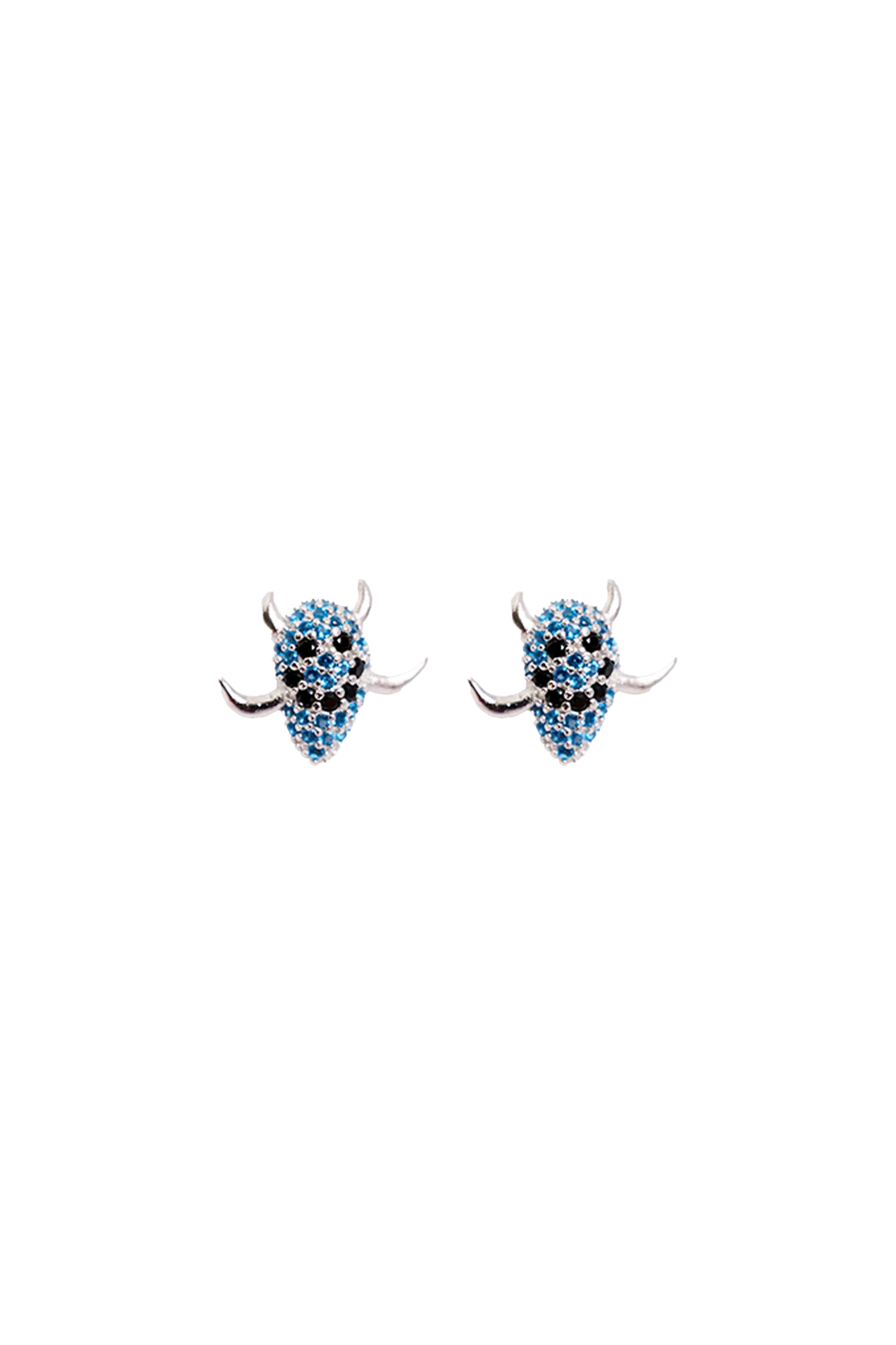 AQUAMARINE SPIKE MONSTER STUDS