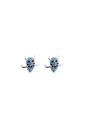 AQUAMARINE SPIKE MONSTER STUDS