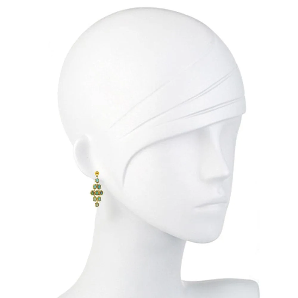 Ara 24k Gold Opal Statement Earrings