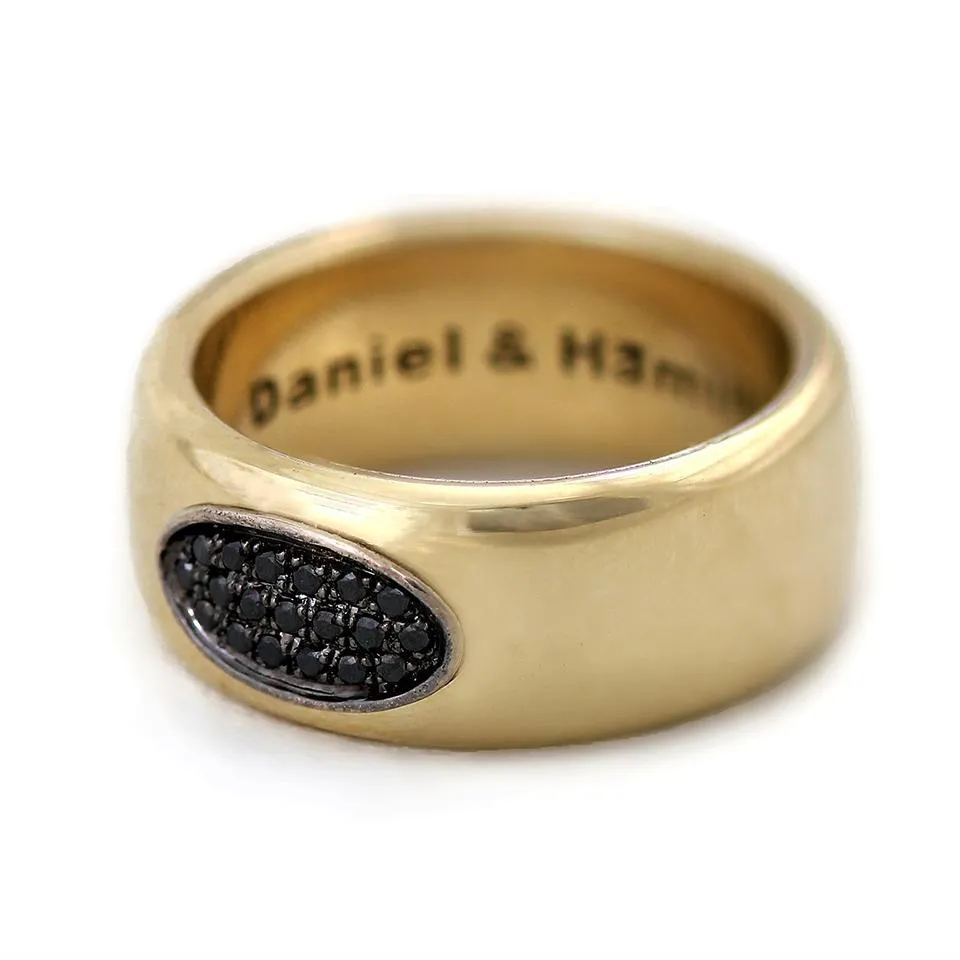 Armor- black Diamond gold ring