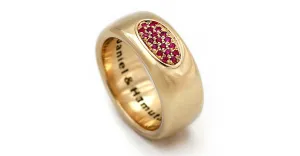 Armor- promise rings for him and her, Ruby
