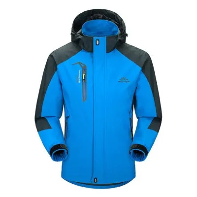 Autumn Men Waterproof Rain Jacket with Hooded Climbing Jacket Casual Men Sports Hiking Coats Men Mountain Ski Windbreaker Jacket
