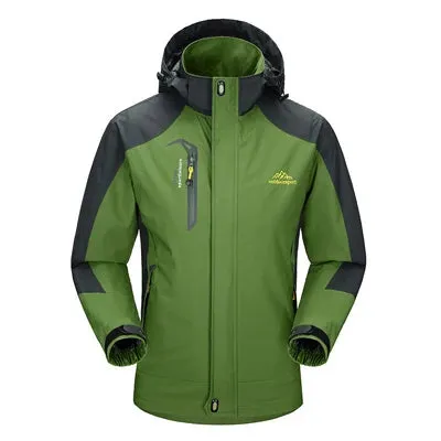 Autumn Men Waterproof Rain Jacket with Hooded Climbing Jacket Casual Men Sports Hiking Coats Men Mountain Ski Windbreaker Jacket