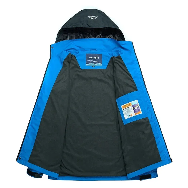 Autumn Men Waterproof Rain Jacket with Hooded Climbing Jacket Casual Men Sports Hiking Coats Men Mountain Ski Windbreaker Jacket