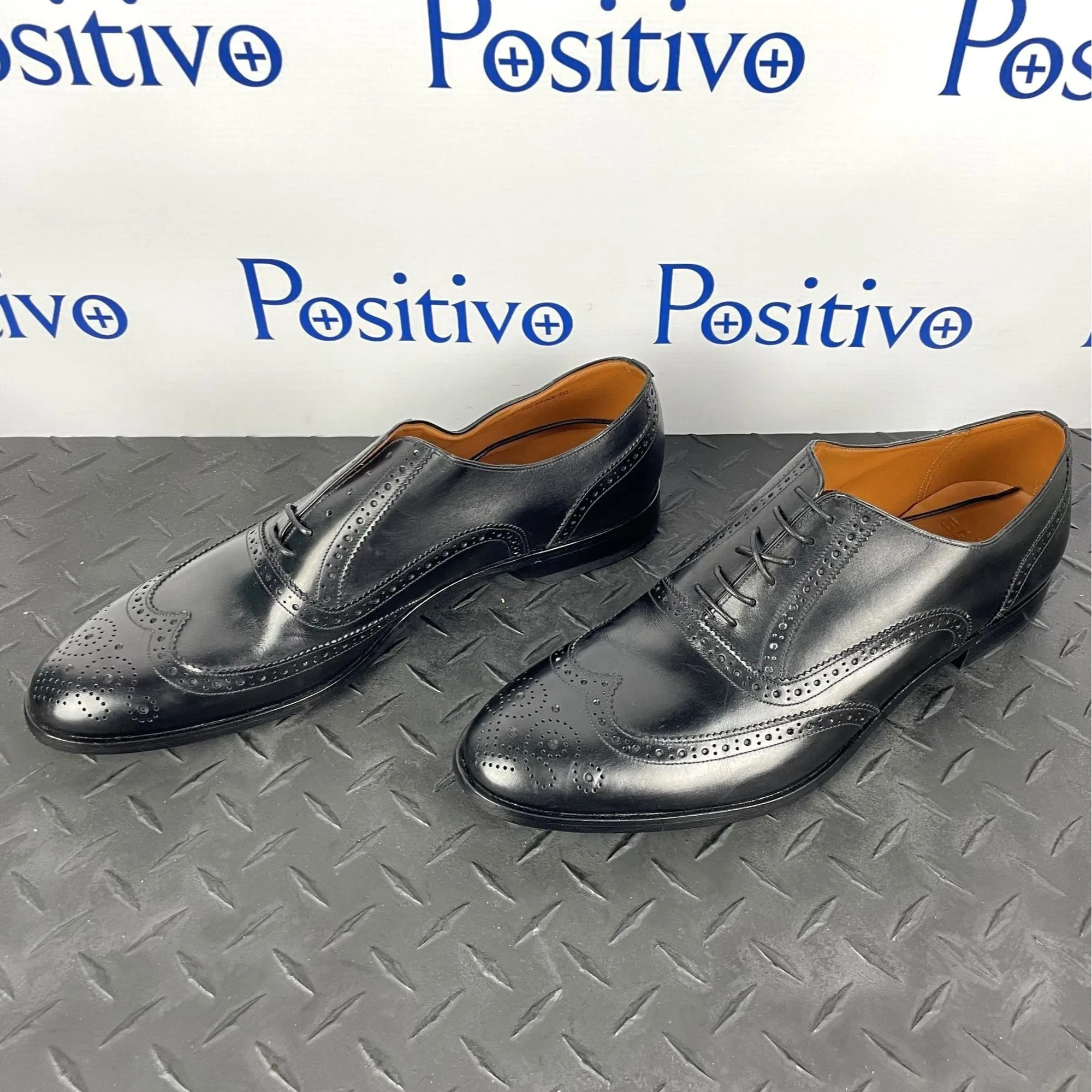 Bally Bruck Black Leather Oxfords w/ Defect