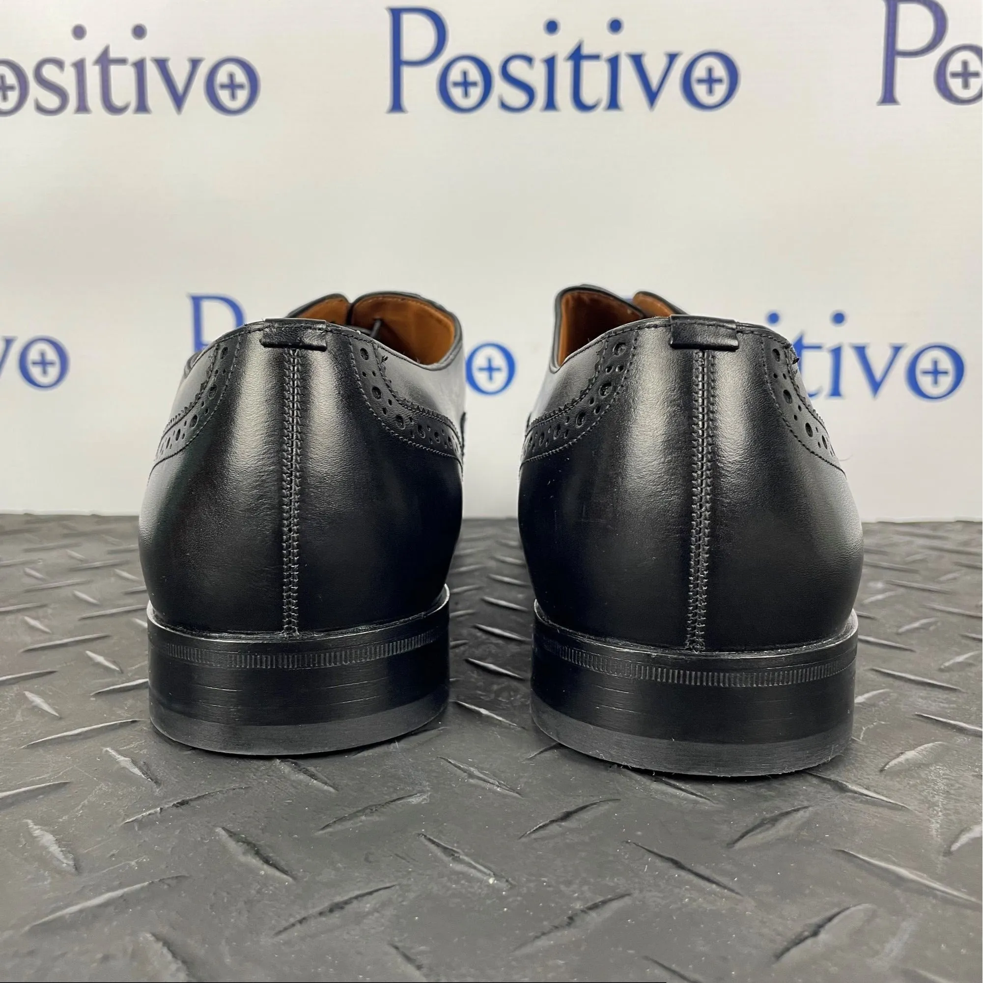 Bally Bruck Black Leather Oxfords w/ Defect